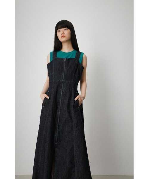 【web完売品】waac ジャンパードレス　レディース　ウェア　ワンピース AZUL by moussy（アズールバイマウジー）の「ZIP UP JUMPER