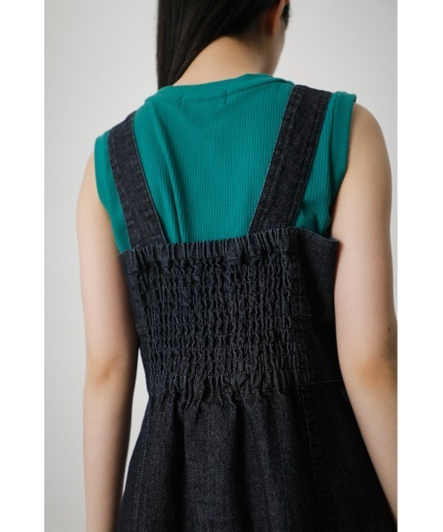 AZUL by moussy（アズールバイマウジー）の「ZIP UP JUMPER DRESS/ジップアップジャンパードレス（ワンピース・レディース・ダークブルー/ブラック/ライム・SMALL/MEDIUM）」の11枚目の写真