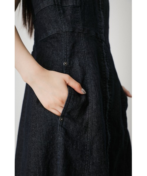 AZUL by moussy（アズールバイマウジー）の「ZIP UP JUMPER DRESS/ジップアップジャンパードレス（ワンピース・レディース・ダークブルー/ブラック/ライム・SMALL/MEDIUM）」の12枚目の写真