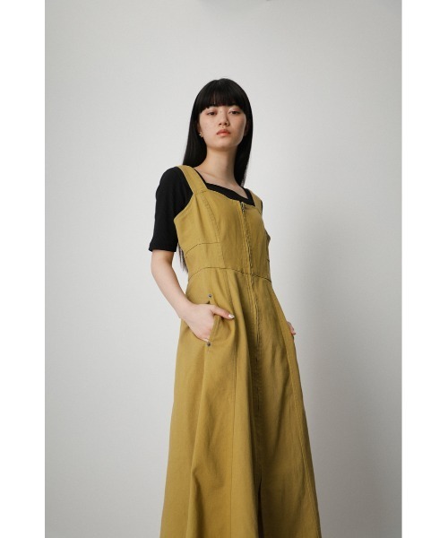 AZUL by moussy（アズールバイマウジー）の「ZIP UP JUMPER DRESS/ジップアップジャンパードレス（ワンピース・レディース・ダークブルー/ブラック/ライム・SMALL/MEDIUM）」の22枚目の写真