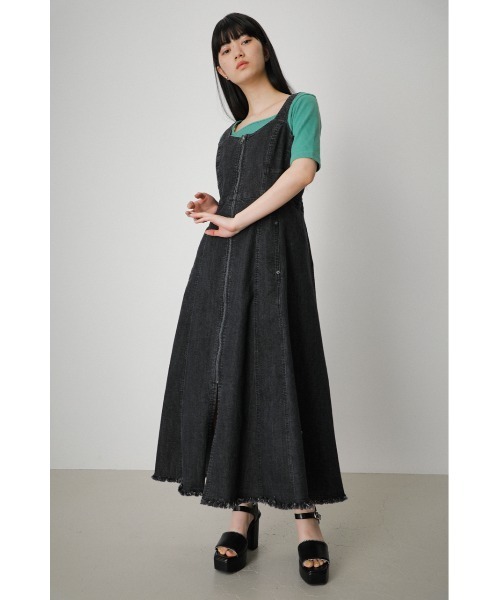 【web完売品】waac ジャンパードレス　レディース　ウェア　ワンピース AZUL by moussy（アズールバイマウジー）の「ZIP UP JUMPER