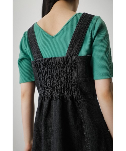 AZUL by moussy（アズールバイマウジー）の「ZIP UP JUMPER DRESS/ジップアップジャンパードレス（ワンピース・レディース・ダークブルー/ブラック/ライム・SMALL/MEDIUM）」の20枚目の写真
