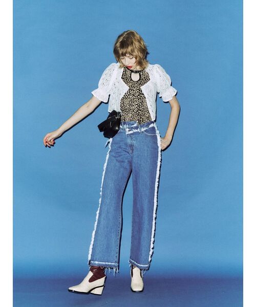 jouetie(ジュエティ)の「フリンジアシメウエストデニム(デニムパンツ・レディース・ライトブルー/ブラック/パープル・SMALL/MEDIUM)」の13枚目の写真