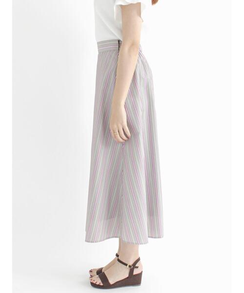 Te chichi(テチチ)の「織り柄ストライプフレアスカート(スカート・レディース・ネイビー/ブラウン・SMALL/MEDIUM)」の16枚目の写真