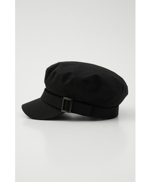 AZUL by moussy（アズールバイマウジー）の「BUCKLE TWILL CASQUETTE/バックルツイルキャスケット（キャップ・レディース・ブラック/ベージュ・FREE）」の7枚目の写真