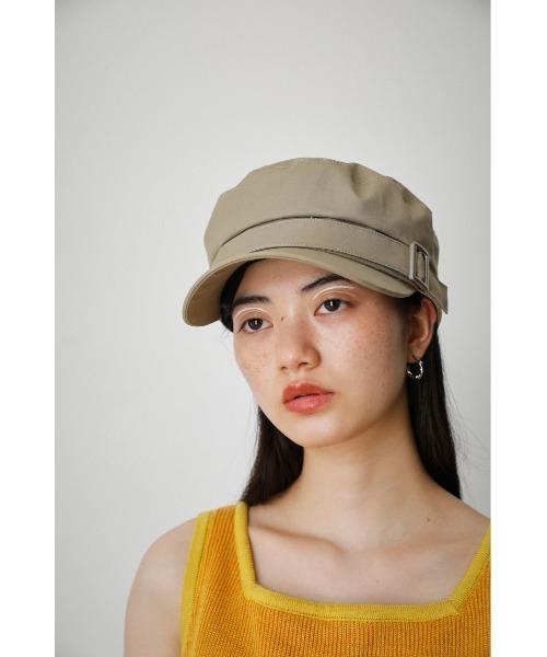 AZUL by moussy（アズールバイマウジー）の「BUCKLE TWILL CASQUETTE/バックルツイルキャスケット（キャップ・レディース・ブラック/ベージュ・FREE）」の11枚目の写真