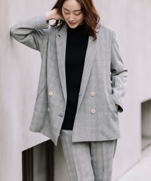 Munich | リラックスツイードストレッチチェックジャケット(テーラードジャケット)