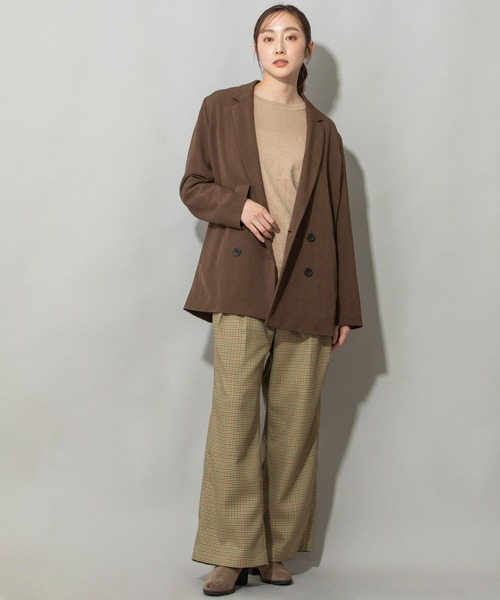 Munich（ミューニック）の「リラックスツイードストレッチチェックジャケット（テーラードジャケット・レディース・ブラック/ブラウン/グレー・S/XS）」の21枚目の写真