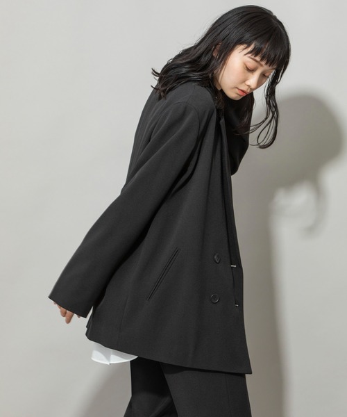 Munich（ミューニック）の「リラックスツイードストレッチチェックジャケット（テーラードジャケット・レディース・ブラック/ブラウン/グレー・S/XS）」の20枚目の写真