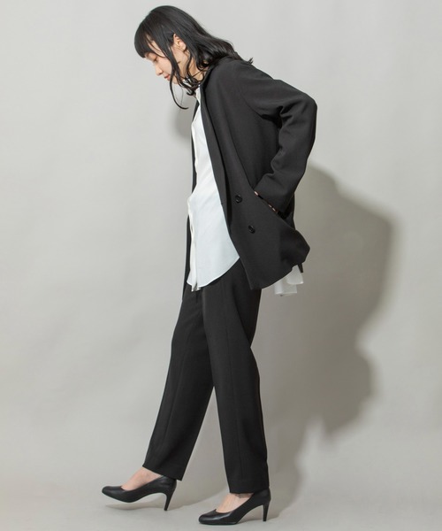 Munich（ミューニック）の「リラックスツイードストレッチチェックジャケット（テーラードジャケット・レディース・ブラック/ブラウン/グレー・S/XS）」の8枚目の写真