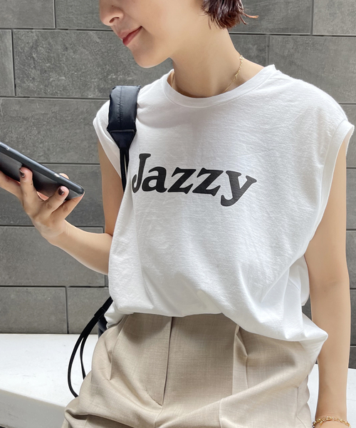 Spick & Span(スピックアンドスパン)の「≪予約≫【FLAVOR TEE /フレーバーティ】フロントロゴノースリーブTシャツ(Tシャツ/カットソー・レディース・ホワイト/ブラック/ピンク・FREE)」の2枚目の写真