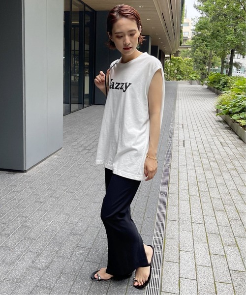 Spick & Span(スピックアンドスパン)の「≪予約≫【FLAVOR TEE /フレーバーティ】フロントロゴノースリーブTシャツ(Tシャツ/カットソー・レディース・ホワイト/ブラック/ピンク・FREE)」の10枚目の写真