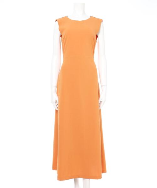 INGNI（イング）の「リネンライクBACKオープンノースリ／ワンピース（ワンピース・レディース・ブラック/オレンジ/ライトベージュ・M）」の15枚目の写真