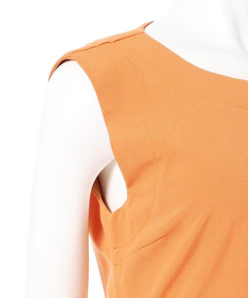 INGNI（イング）の「リネンライクBACKオープンノースリ／ワンピース（ワンピース・レディース・ブラック/オレンジ/ライトベージュ・M）」の11枚目の写真