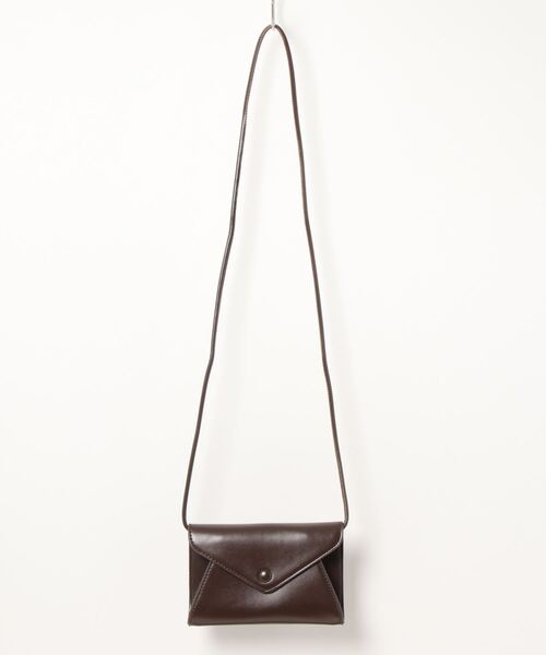 KOBE LETTUCE（コウベレタス）の「ショルダー調節OKミニレターバッグ（ショルダーバッグ・レディース・ブラック/ダークブラウン/オフホワイト・FREE）」の9枚目の写真