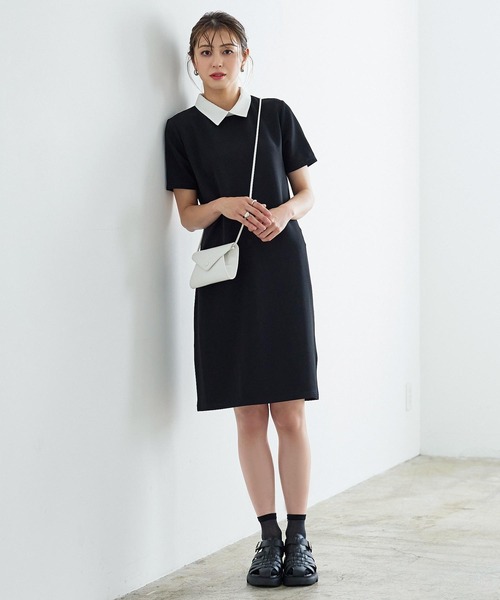 KOBE LETTUCE（コウベレタス）の「ショルダー調節OKミニレターバッグ（ショルダーバッグ・レディース・ブラック/ダークブラウン/オフホワイト・FREE）」の4枚目の写真