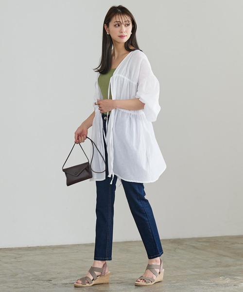 KOBE LETTUCE（コウベレタス）の「ショルダー調節OKミニレターバッグ（ショルダーバッグ・レディース・ブラック/ダークブラウン/オフホワイト・FREE）」の8枚目の写真