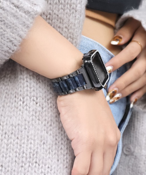 Urban Coral(アーバンコーラル)の「Apple Watch Band / アップルウォッチ バンド ステンレス×マーブルキャンディー / Urban Coral(デジタル腕時計・レディース・ホワイト系その他/ピンク系その他/ピンク系その他2/ネイビー系/ネイビー系1/ブラウン系その他/ブラック系その他/ホワイト系その他2/ホワイト系その他3・40mm/44mm)」の4枚目の写真