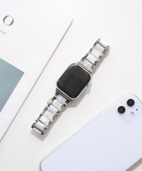 Urban Coral(アーバンコーラル)の「Apple Watch Band / アップルウォッチ バンド ステンレス×マーブルキャンディー / Urban Coral(デジタル腕時計・レディース・ホワイト系その他/ピンク系その他/ピンク系その他2/ネイビー系/ネイビー系1/ブラウン系その他/ブラック系その他/ホワイト系その他2/ホワイト系その他3・40mm/44mm)」の11枚目の写真
