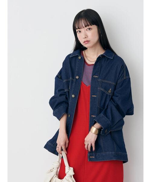 earth music&ecology（アースミュージックアンドエコロジー）の「Gジャン（デニムジャケット・レディース・インディゴブルー・FREE）」の17枚目の写真