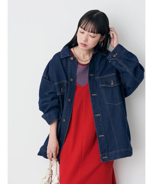 earth music&ecology（アースミュージックアンドエコロジー）の「Gジャン（デニムジャケット・レディース・インディゴブルー・FREE）」の18枚目の写真