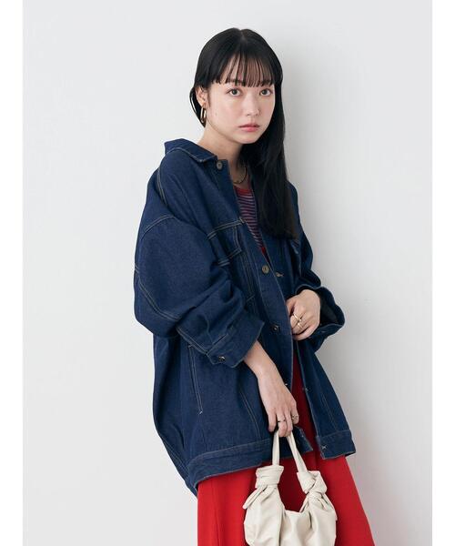 earth music&ecology（アースミュージックアンドエコロジー）の「Gジャン（デニムジャケット・レディース・インディゴブルー・FREE）」の19枚目の写真