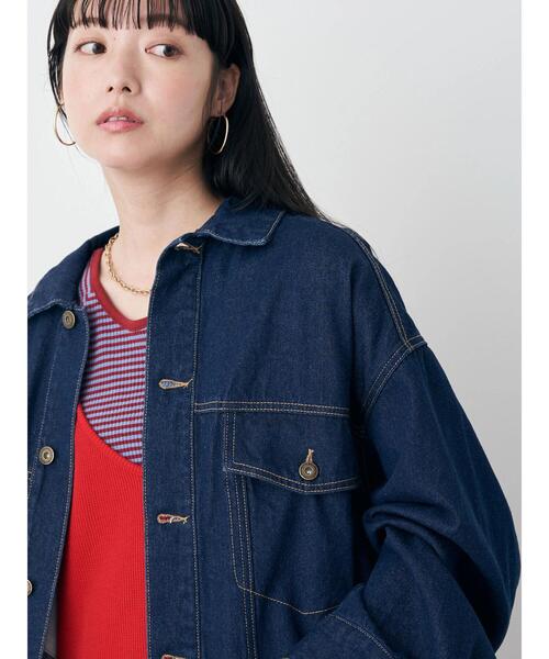 earth music&ecology（アースミュージックアンドエコロジー）の「Gジャン（デニムジャケット・レディース・インディゴブルー・FREE）」の21枚目の写真