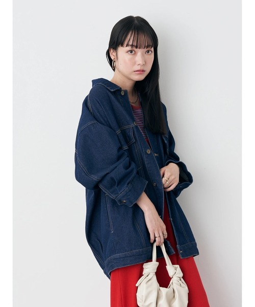 earth music&ecology（アースミュージックアンドエコロジー）の「Gジャン（デニムジャケット・レディース・インディゴブルー・FREE）」の3枚目の写真