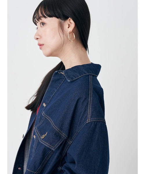 earth music&ecology（アースミュージックアンドエコロジー）の「Gジャン（デニムジャケット・レディース・インディゴブルー・FREE）」の10枚目の写真