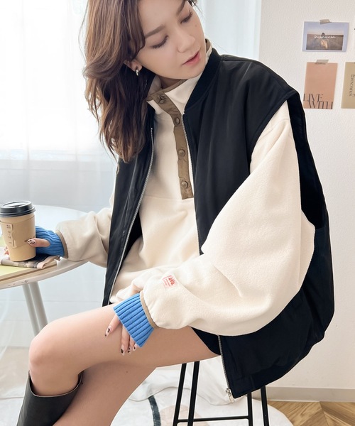 Java（ジャバ）の「《JaVa ジャバコラボ》毎日着たい！バックギャザー中綿ミリタリーベスト（ダウンベスト・レディース・ブラック/カーキ/モカ/ベージュ系その他・MEDIUM/LARGE/X-LARGE）」の20枚目の写真