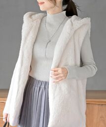 rps | フェイクファーフードベスト(ベスト)