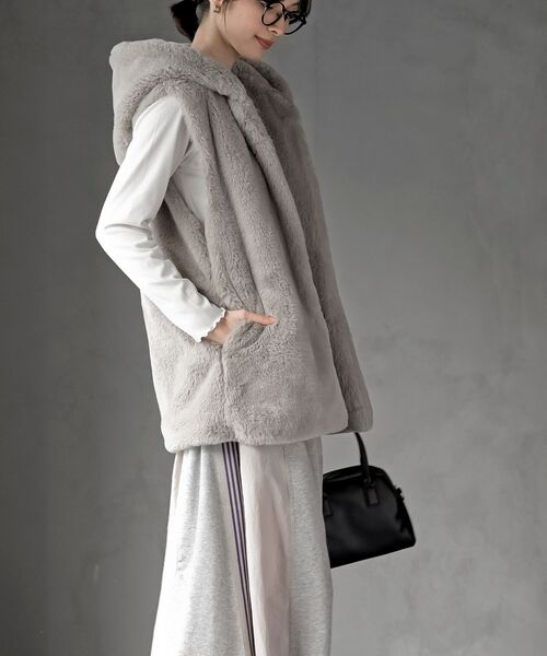 フェイクファーフードベスト（ベスト）｜rps（アールピーエス）の