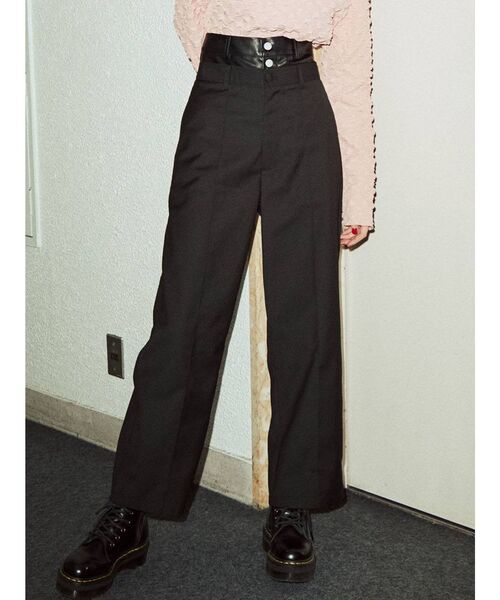 jouetie（ジュエティ）の「ダブルウエストドッキングパンツ（その他パンツ・レディース・ブラック/グレー/ブルー・MEDIUM）」の2枚目の写真