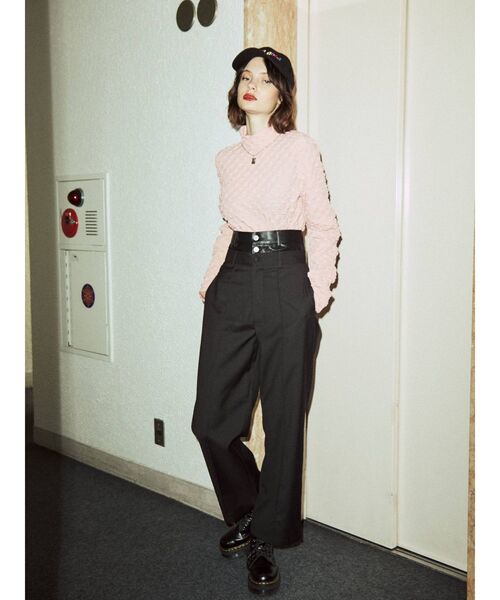 jouetie（ジュエティ）の「ダブルウエストドッキングパンツ（その他パンツ・レディース・ブラック/グレー/ブルー・MEDIUM）」の8枚目の写真