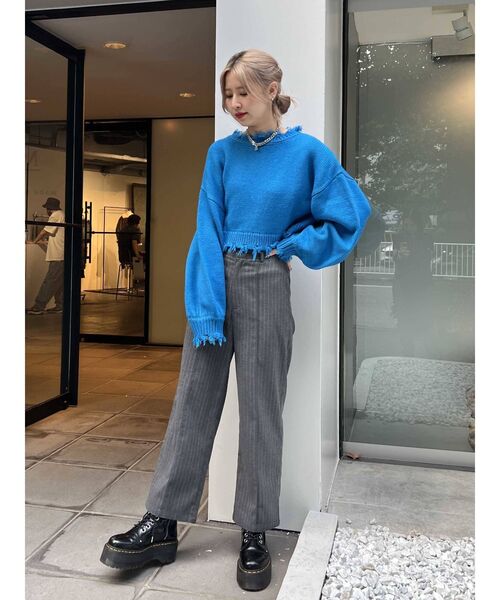 jouetie（ジュエティ）の「ダブルウエストドッキングパンツ（その他パンツ・レディース・ブラック/グレー/ブルー・MEDIUM）」の14枚目の写真