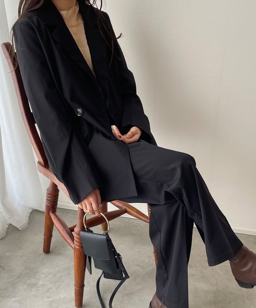 JUNOAH（ジュノア）の「ジャケットスラックスセットアップ（セットアップ・レディース・ブラック/ベージュ系その他/グレイッシュベージュ・MEDIUM/LARGE）」の7枚目の写真