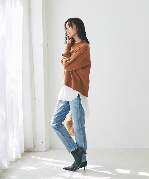 RIVE DROITE（リヴドロワ）の「レディライクな足元を演出する/ポインテッドショートブーツ（ブーツ・レディース・ブラック/グレー系その他・24.5/23.5）」の17枚目の写真