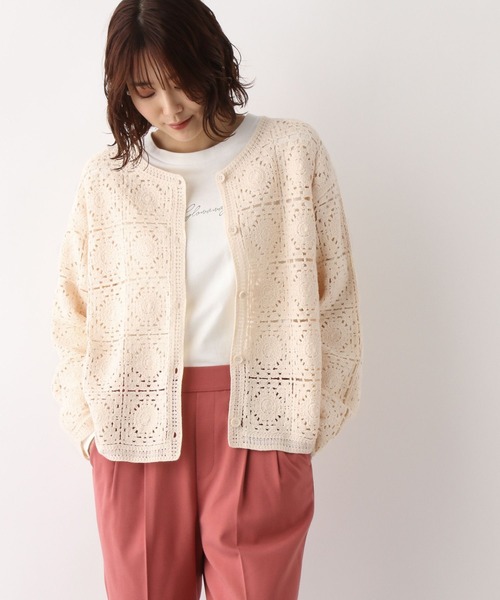 GLOBAL WORK（グローバルワーク）の「グラニーカーディガン/295793（カーディガン/ボレロ・レディース・ブラック/オフホワイト/ブルー系その他6・FREE）」の18枚目の写真