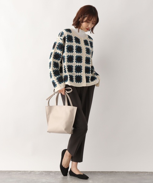 GLOBAL WORK（グローバルワーク）の「グラニーカーディガン/295793（カーディガン/ボレロ・レディース・ブラック/オフホワイト/ブルー系その他6・FREE）」の6枚目の写真