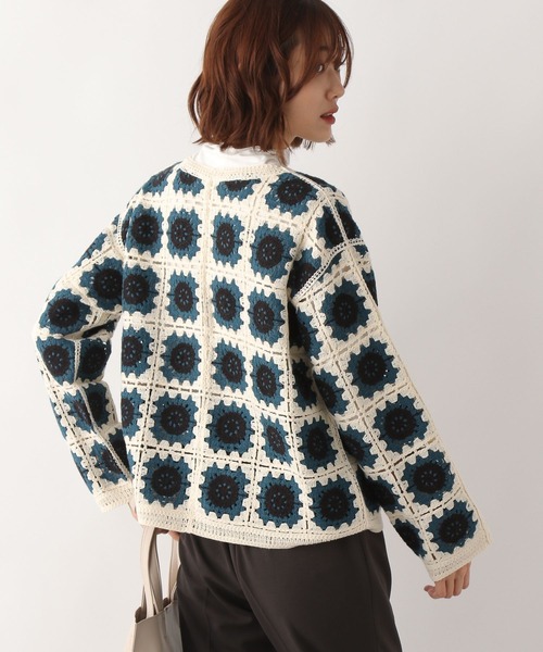 GLOBAL WORK（グローバルワーク）の「グラニーカーディガン/295793（カーディガン/ボレロ・レディース・ブラック/オフホワイト/ブルー系その他6・FREE）」の16枚目の写真