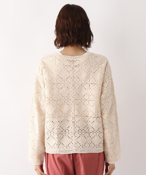 GLOBAL WORK（グローバルワーク）の「グラニーカーディガン/295793（カーディガン/ボレロ・レディース・ブラック/オフホワイト/ブルー系その他6・FREE）」の11枚目の写真