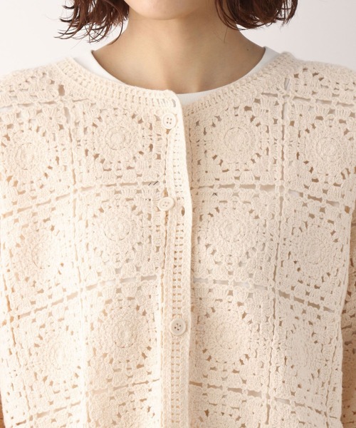 GLOBAL WORK（グローバルワーク）の「グラニーカーディガン/295793（カーディガン/ボレロ・レディース・ブラック/オフホワイト/ブルー系その他6・FREE）」の7枚目の写真