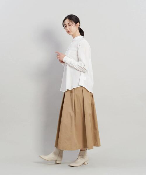 conges payes ADIEU TRISTESSE（コンジェ ペイエ アデュートリステス）の「ドビーチェックブラウス（シャツ/ブラウス・レディース・ホワイト/ライトグレー/チャコール・38）」の5枚目の写真