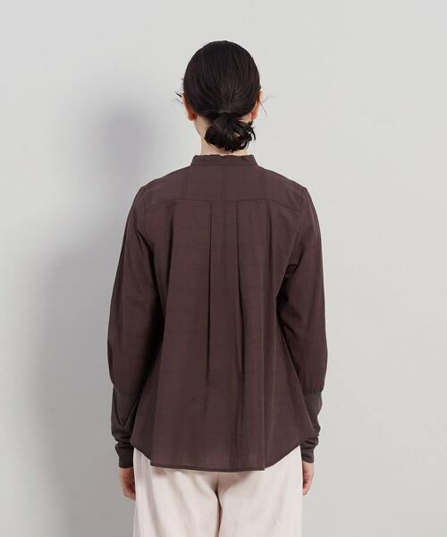 conges payes ADIEU TRISTESSE（コンジェ ペイエ アデュートリステス）の「ドビーチェックブラウス（シャツ/ブラウス・レディース・ホワイト/ライトグレー/チャコール・38）」の16枚目の写真