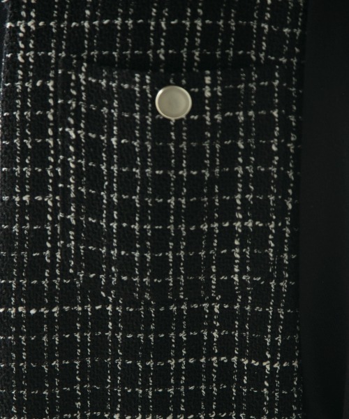 M.deux(エムドゥ)の「ノーカラーツイードジレ(ノーカラージャケット・レディース・ブラック/オフホワイト・MEDIUM)」の9枚目の写真