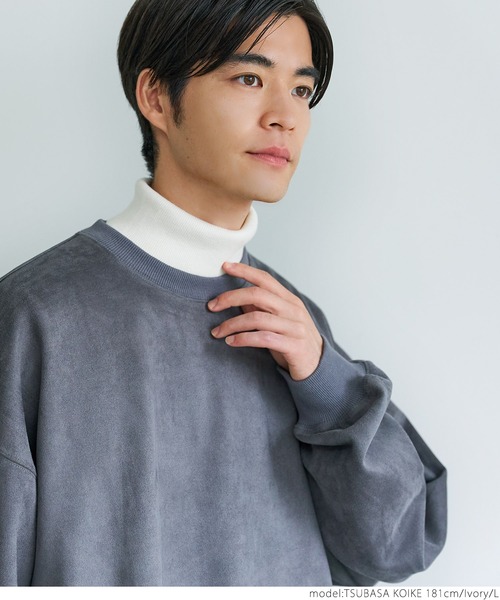 coca(coca)(コカ)の「【WEB限定セール】メンズスリムタートルネックニット(ニット/セーター・メンズ・アイボリー/ブラック・M/L/XL)」の9枚目の写真