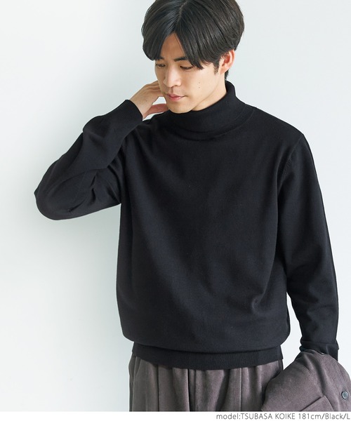 セール】【WEB限定セール】メンズスリムタートルネックニット（ニット