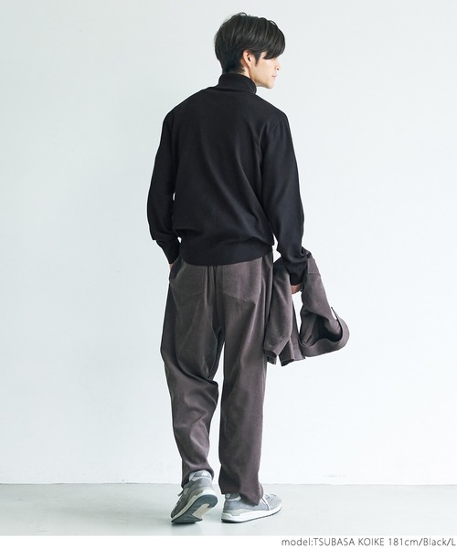 coca(coca)(コカ)の「【WEB限定セール】メンズスリムタートルネックニット(ニット/セーター・メンズ・アイボリー/ブラック・M/L/XL)」の3枚目の写真