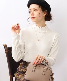 DRESKIP | フェミニンコーデにマッチする！リブハイネック メロートップス(Tシャツ/カットソー)