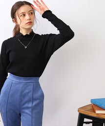 DRESKIP | 【フェミニンにも、レイヤードにも活躍！】リブハイネック メロートップス(Tシャツ/カットソー)
